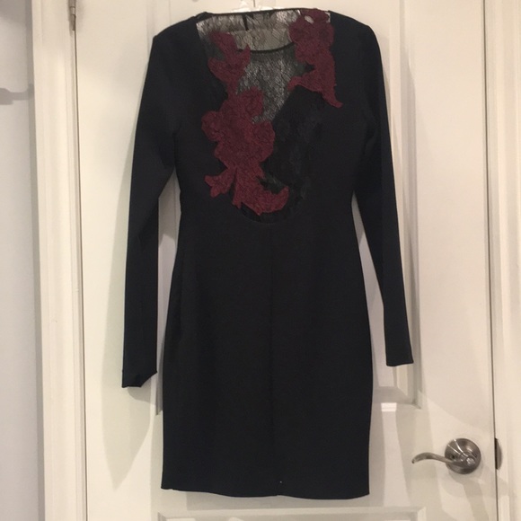 Marciano Black and Lace Bodycon Dress - Picture 5 of 10